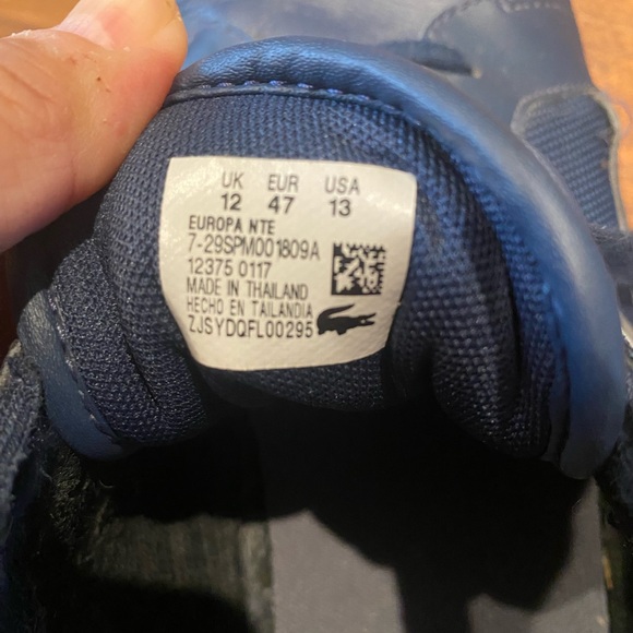 Lacoste‎ Men\'s Dark Blue Sneakers alligator logo size 13 main image 8